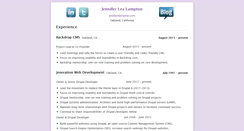 Desktop Screenshot of jenlampton.com